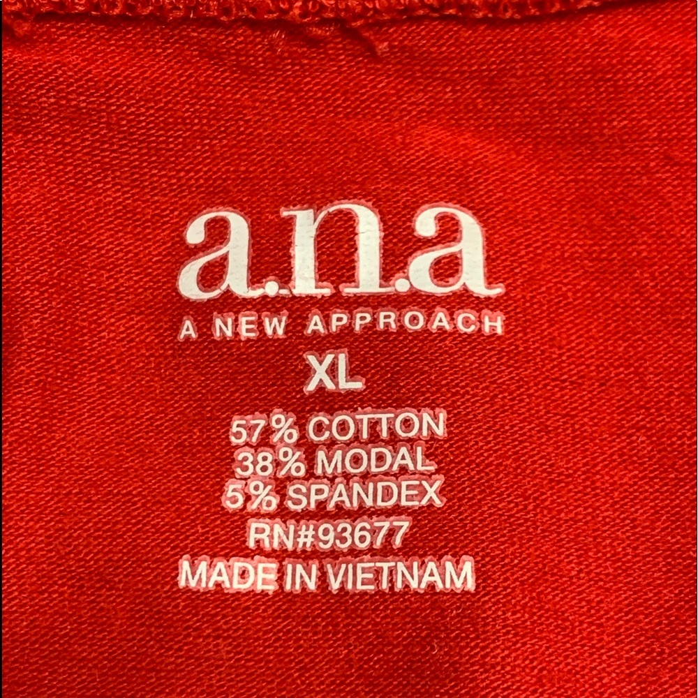 A.N.A. a new approach Red long sleeve top. Size XL - Picture 8 of 8